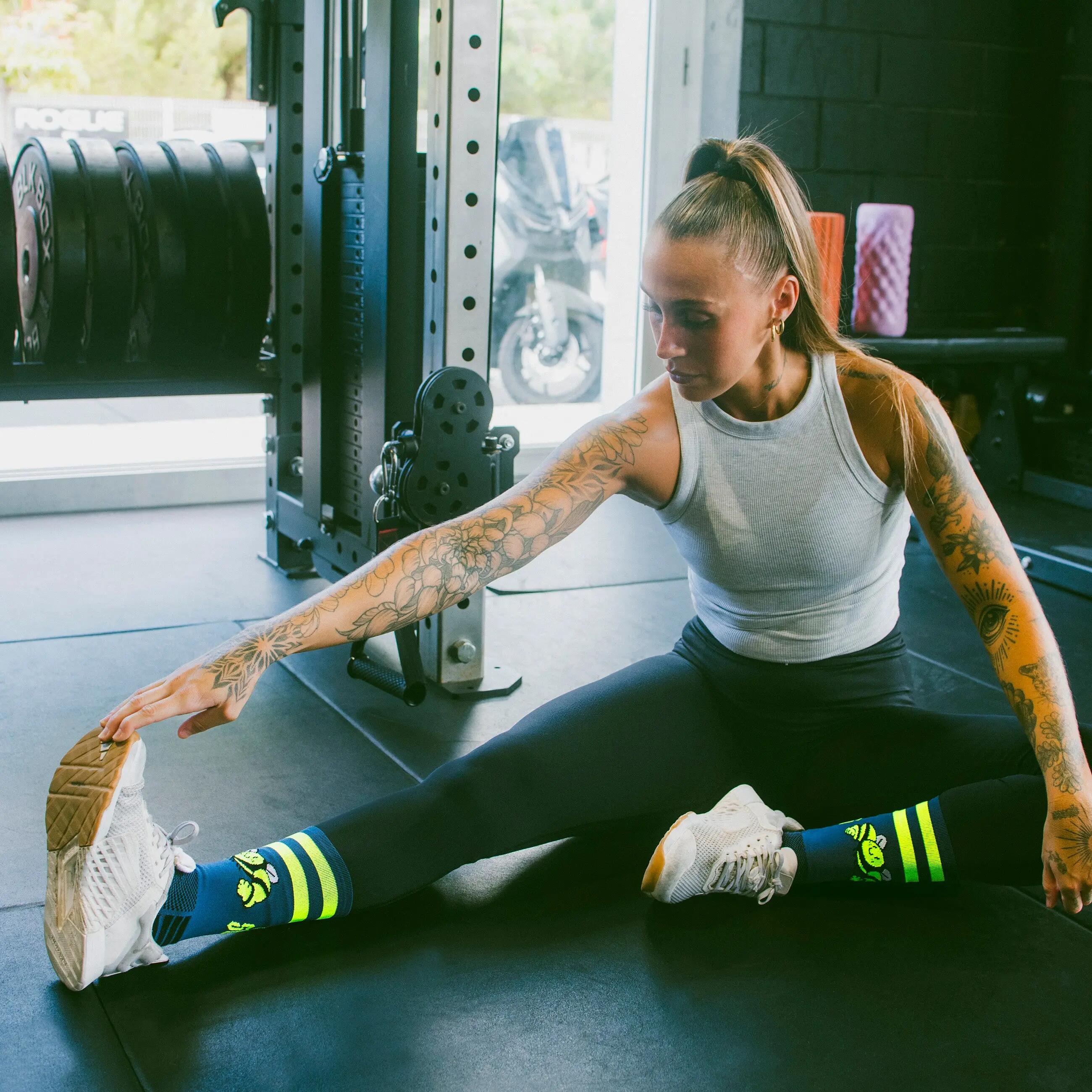 Bee Strong - Chaussettes techniques de running et cyclisme 4/4