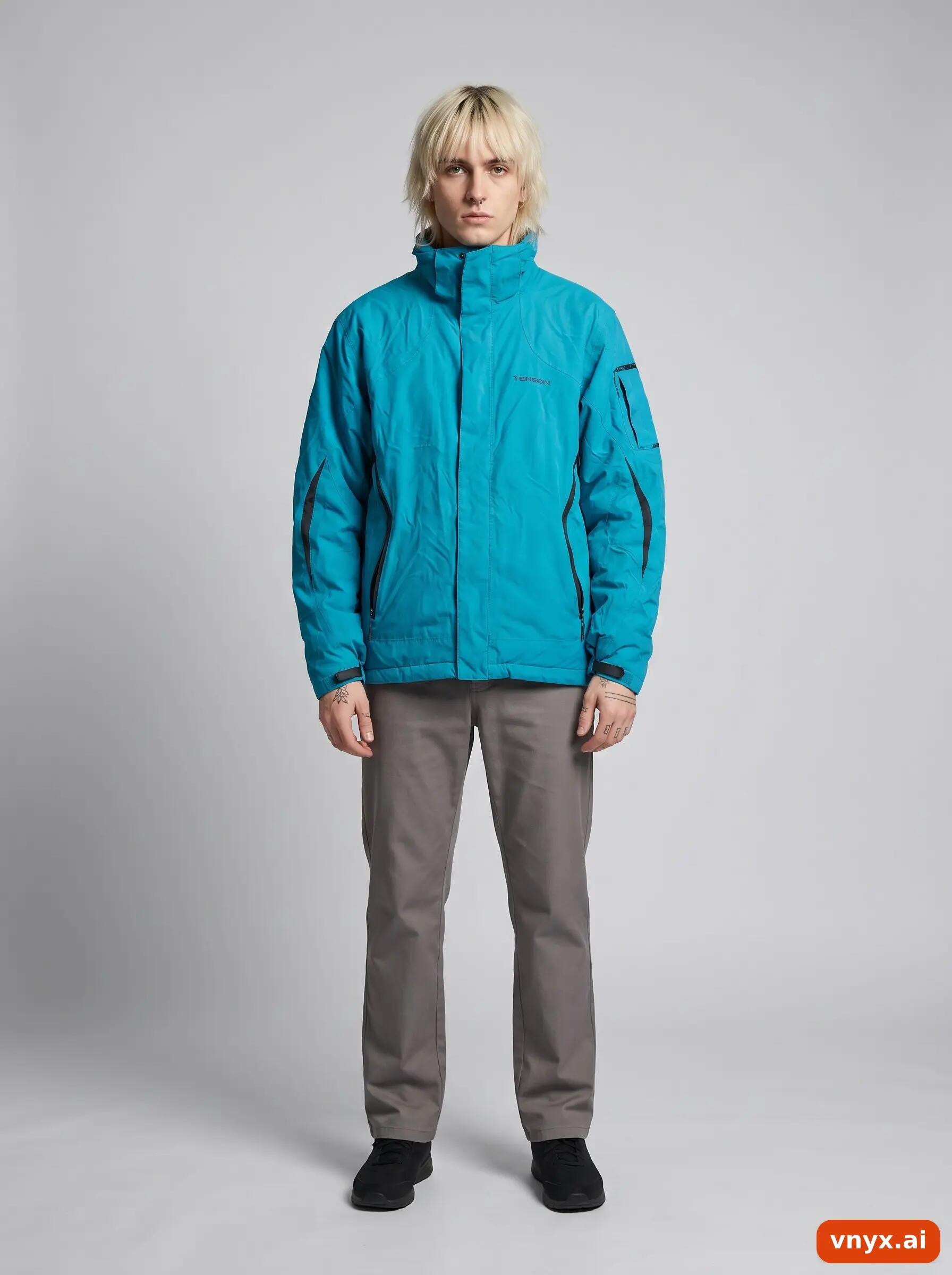 Second Life - Vintage Tenson Turquoise Outdoor Jacket Men M 3/6