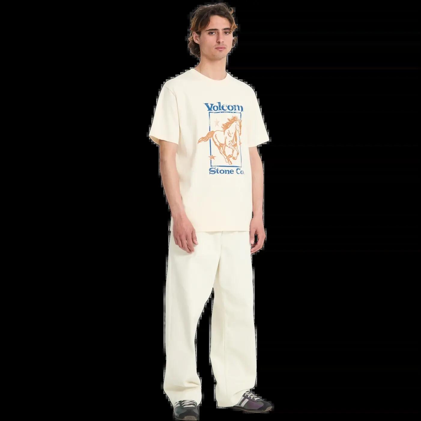 T-shirt Volcom GIDDYUP Bianco Sporco 5/5