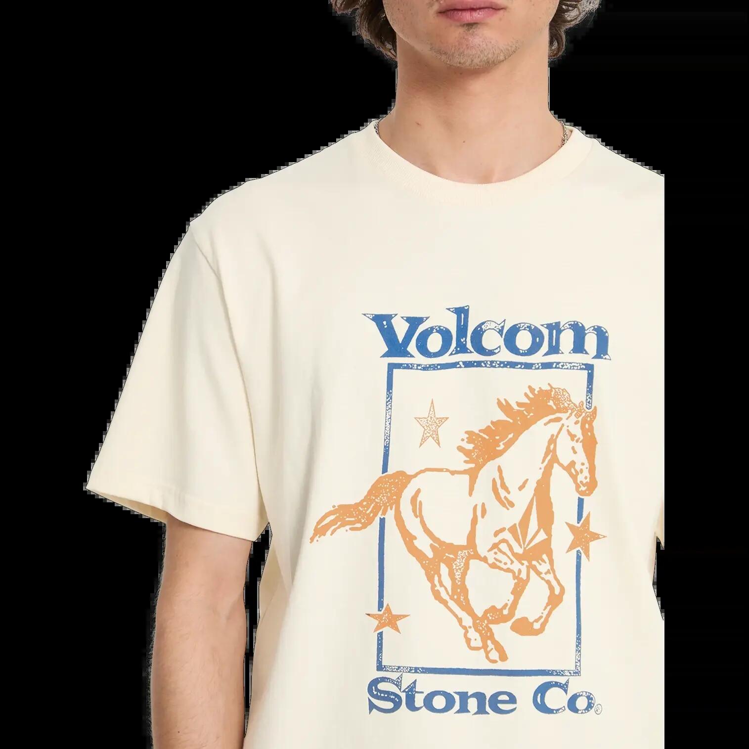 T-shirt Volcom GIDDYUP Bianco Sporco 4/5