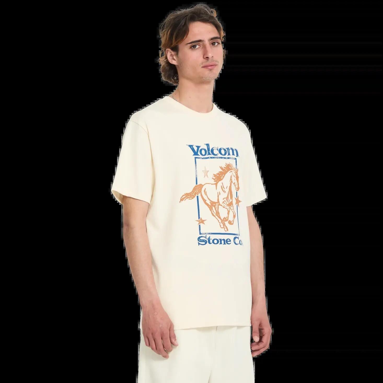 T-shirt Volcom GIDDYUP Bianco Sporco 3/5