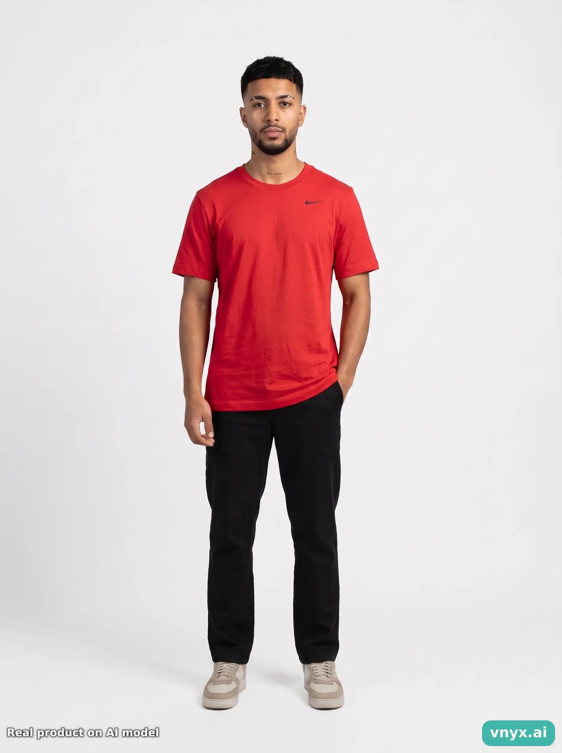Second Life - Vintage Nike Vivid Red Sports T-Shirt Men M 6/6