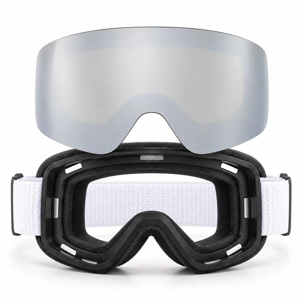 Maschera da Sci e Snowboard Fluor HX22 Lente Magnetica Argento Specchiata Unisex 3/5