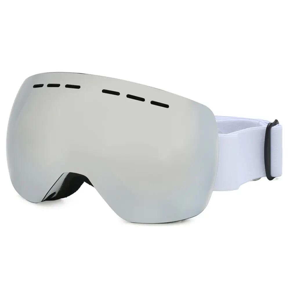 Lyžiarske a Snowboardové Okuliare Fluor 3077 Strieborný Zrkadlový Zorník Unisex