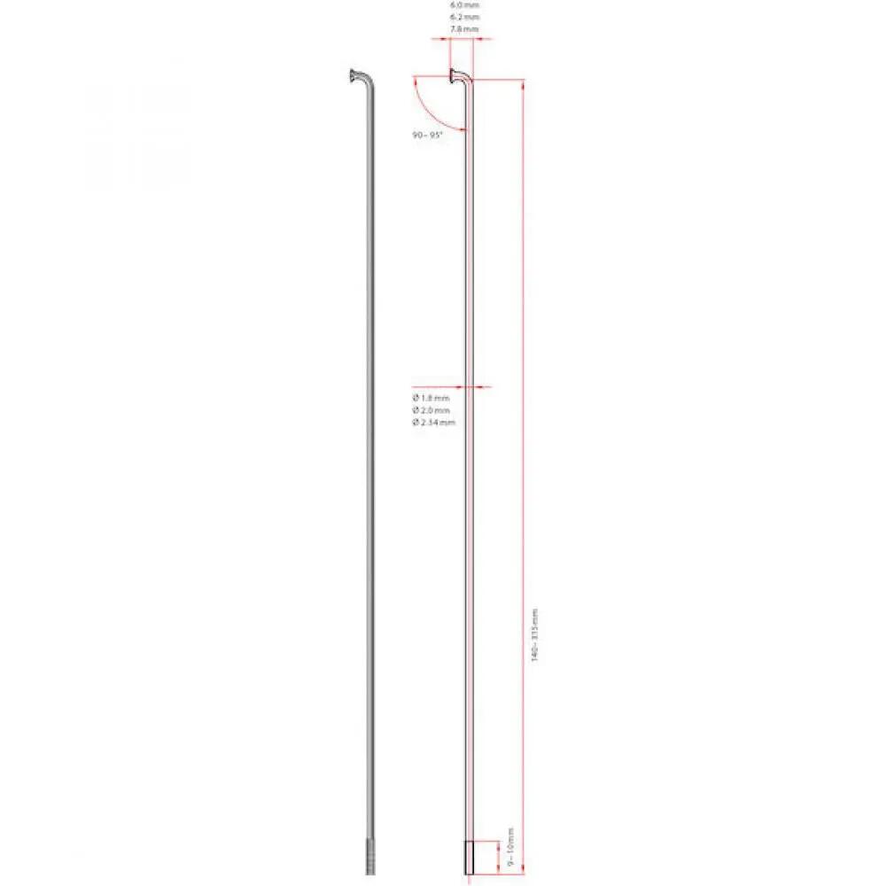 DT Swiss raggio Champion 2.0 VE500 262 mm nero - raggio robusto allround per bic 2/2