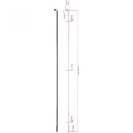 DT Swiss Speiche Competition 2.0 / 1.8 246 mm schwarz - robuste Laufrad-Perfo...
