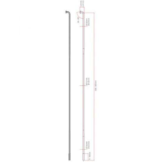 DT Swiss Speiche Competition 2.0 / 1.8 246 mm schwarz - robuste Laufrad-Perfo...