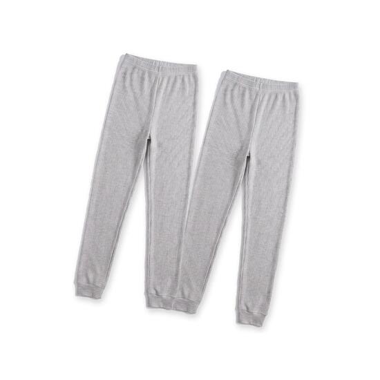 Damen Skiunterhose lange Unterhose mit Innenfleece Baumwolle Polyester 2er Pack