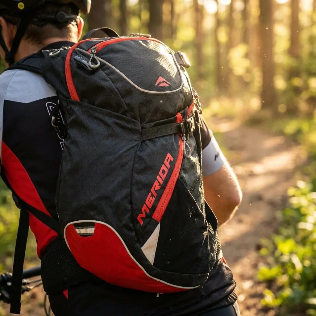 Merida Rucksack Fifteen II 15 Liter Onesize Schwarz/rot - vielseitiger Bike-T... 2/2