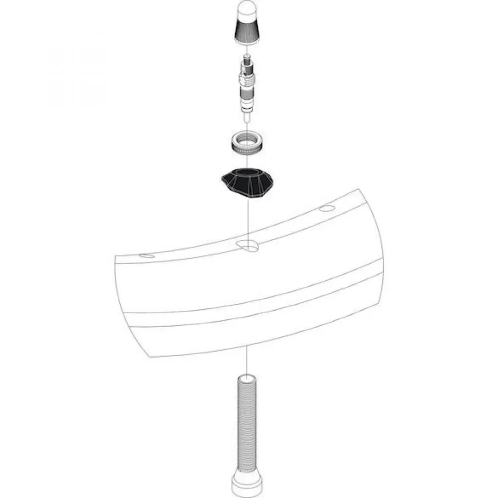 Vision adattatore valvola Tubeless per cerchi asimmetrici, nero - montaggio sicu 2/2