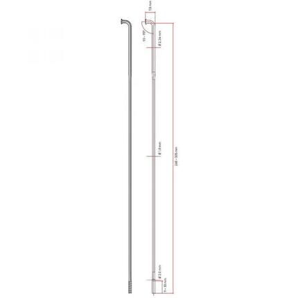 DT Swiss Speiche Alpine III 2.34 / 272 mm silber - extra stabile E-Bike- und ...