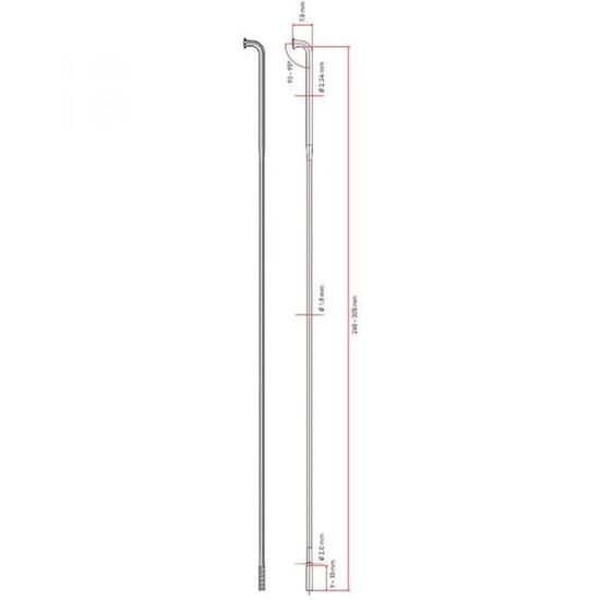 DT Swiss Speiche Alpine III 2.34 / 272 mm silber - extra stabile E-Bike- und ...