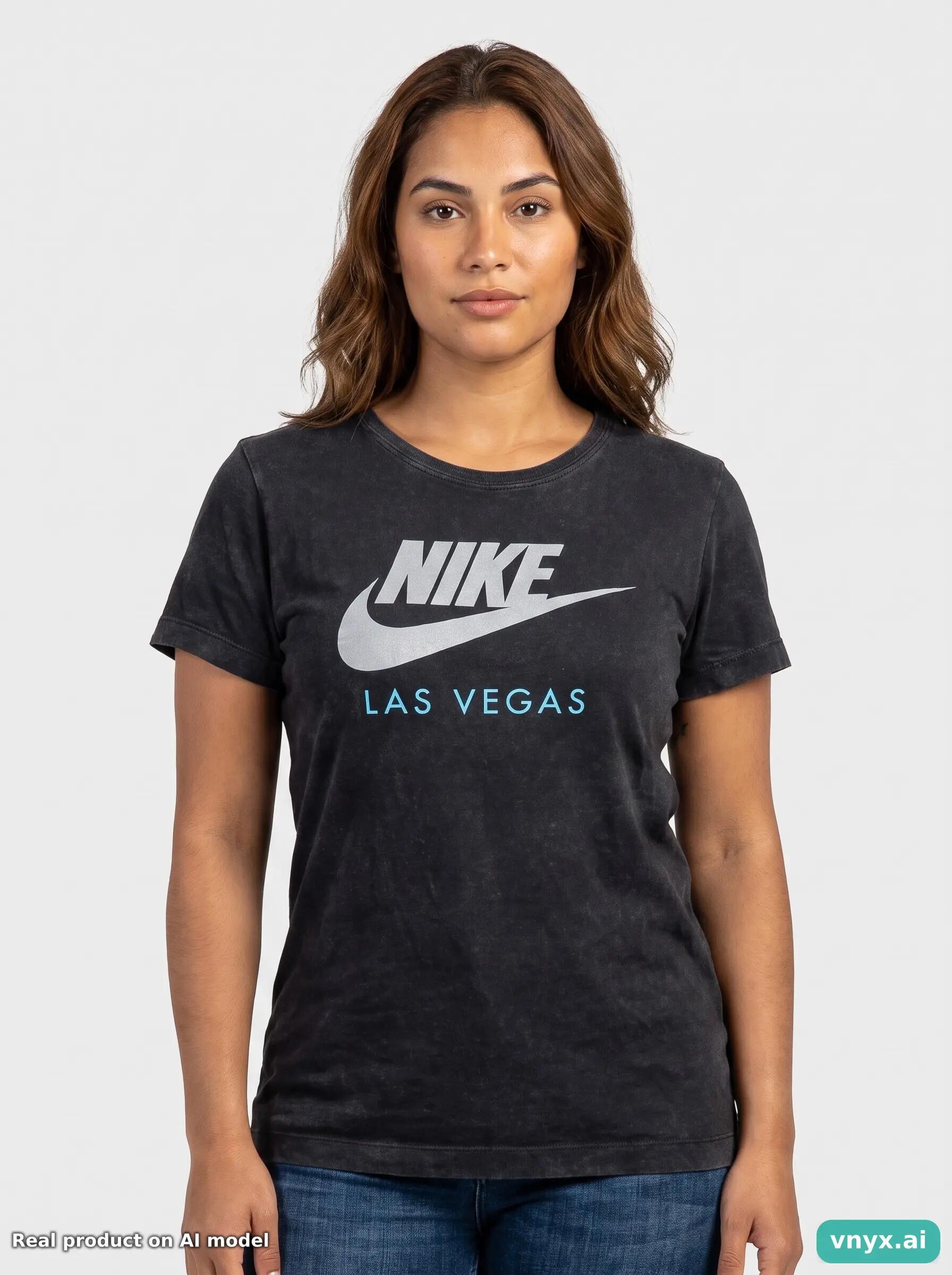 Second Life - Vintage Nike Sophisticated Black T-Shirt Women L 6/6