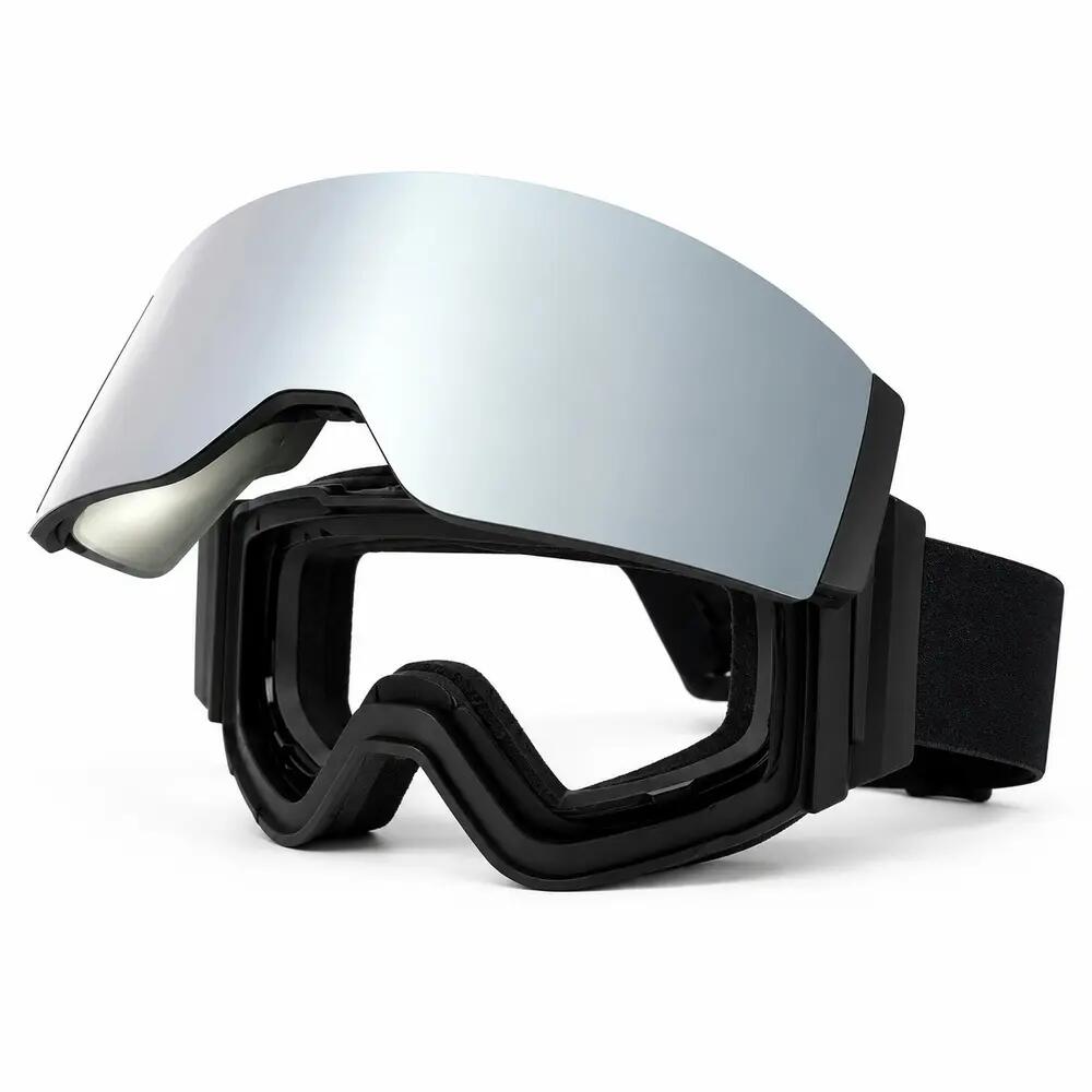 Maschera da Sci e Snowboard Fluor HX049 Lente Ribaltabile Argento Unisex 3/5