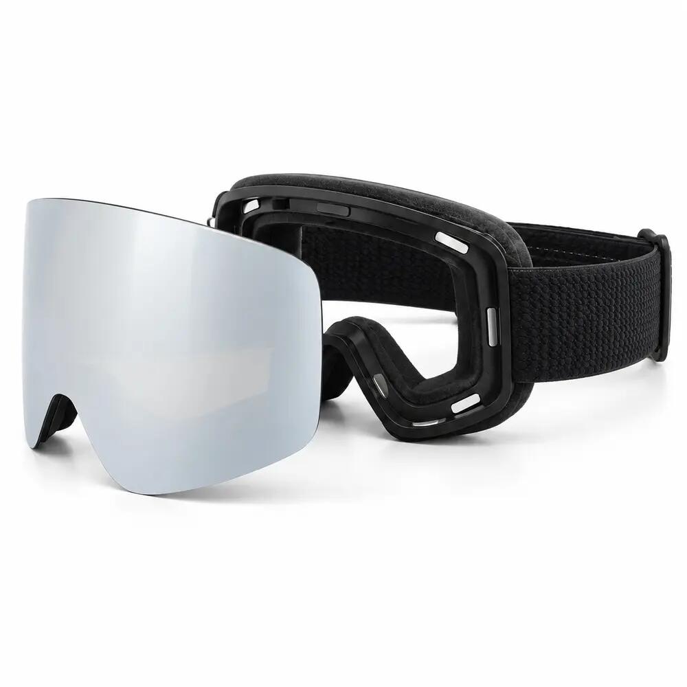 Lyžiarske a Snowboardové Okuliare Fluor HX22 Magnetický Strieborný Zorník Unisex