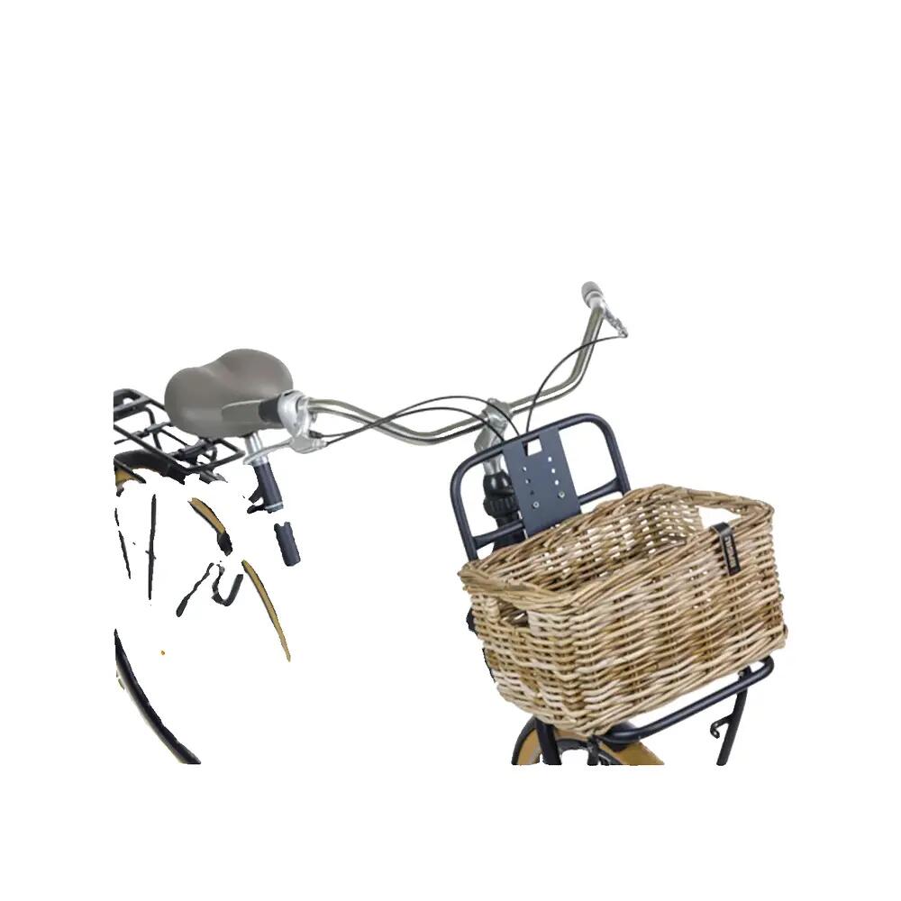 Panier vélo Basil Dax S en rotin 27x37x21 cm - gris - sans matériel de fixation. 5/7