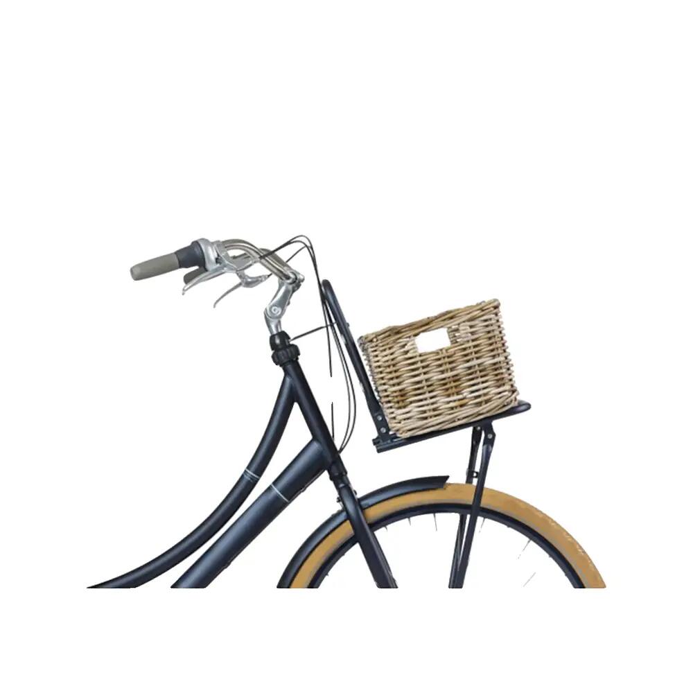 Panier vélo Basil Dax S en rotin 27x37x21 cm - gris - sans matériel de fixation. 4/7