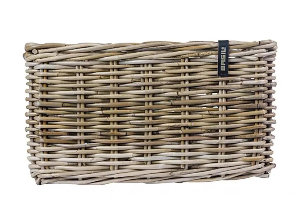 Panier vélo Basil Dax S en rotin 27x37x21 cm - gris - sans matériel de fixation. 3/7