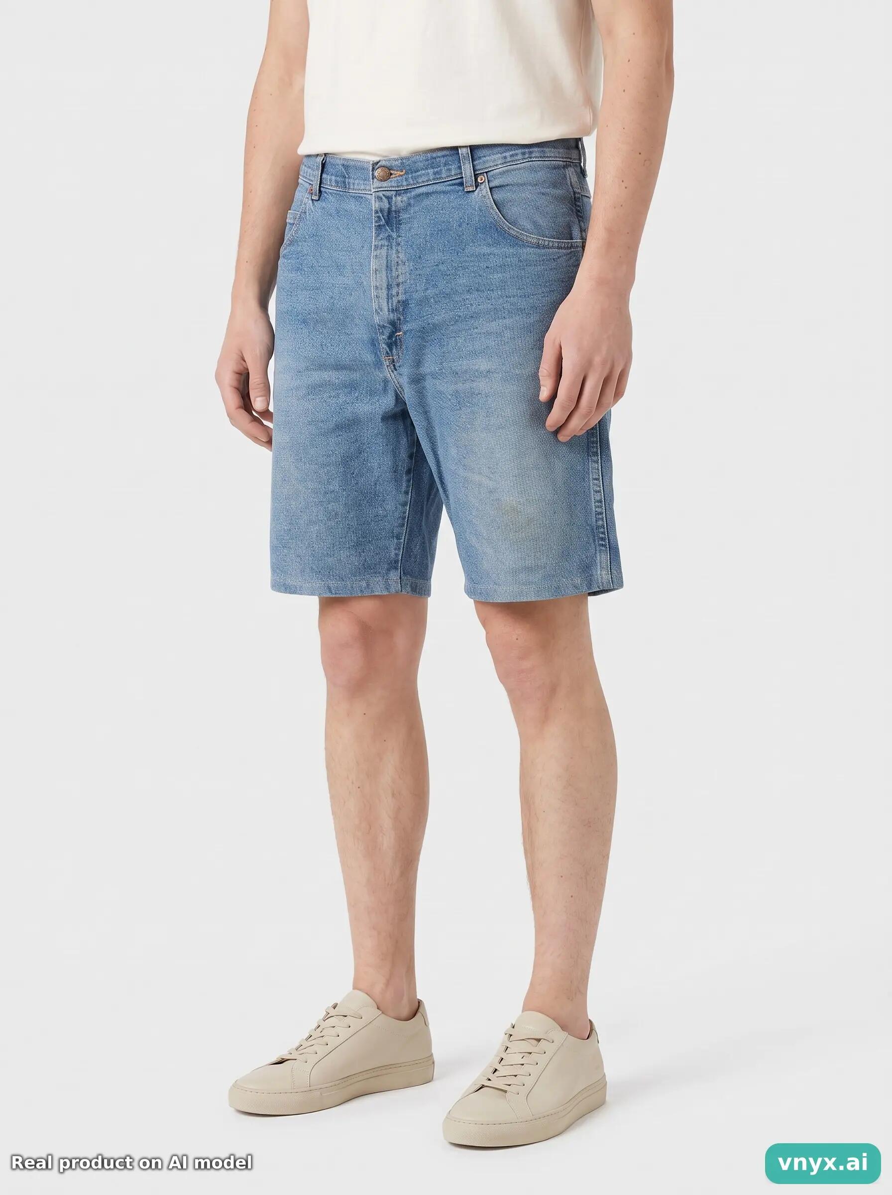 Second Life - Vintage Wrangler Mid-Blue Shorts Men W37 1/6