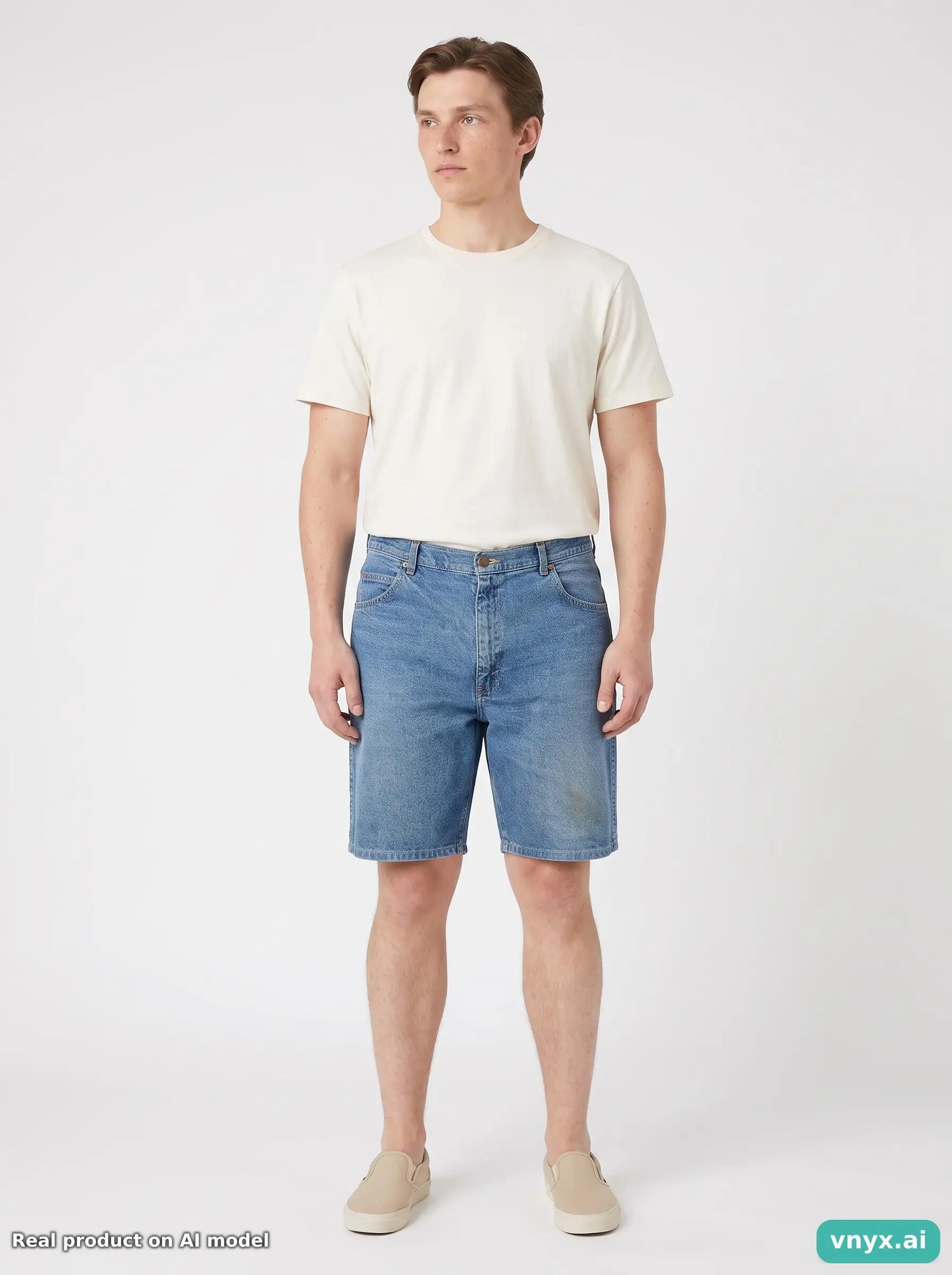 Second Life - Vintage Wrangler Mid-Blue Shorts Men W37 5/6
