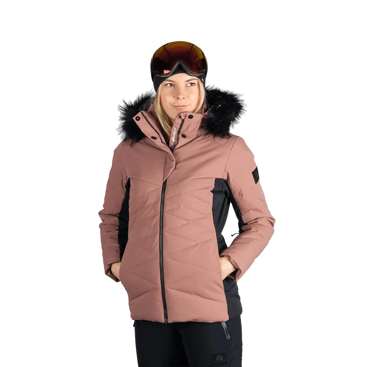 Dámská lyžařská trendy zateplená bunda s kožušinou ABIGAYLE 5/14