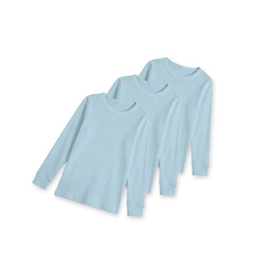 Kinder Ski Langarm-Unterhemd Feinripp weiche Innenseite Gr. 122-164 3er Pack