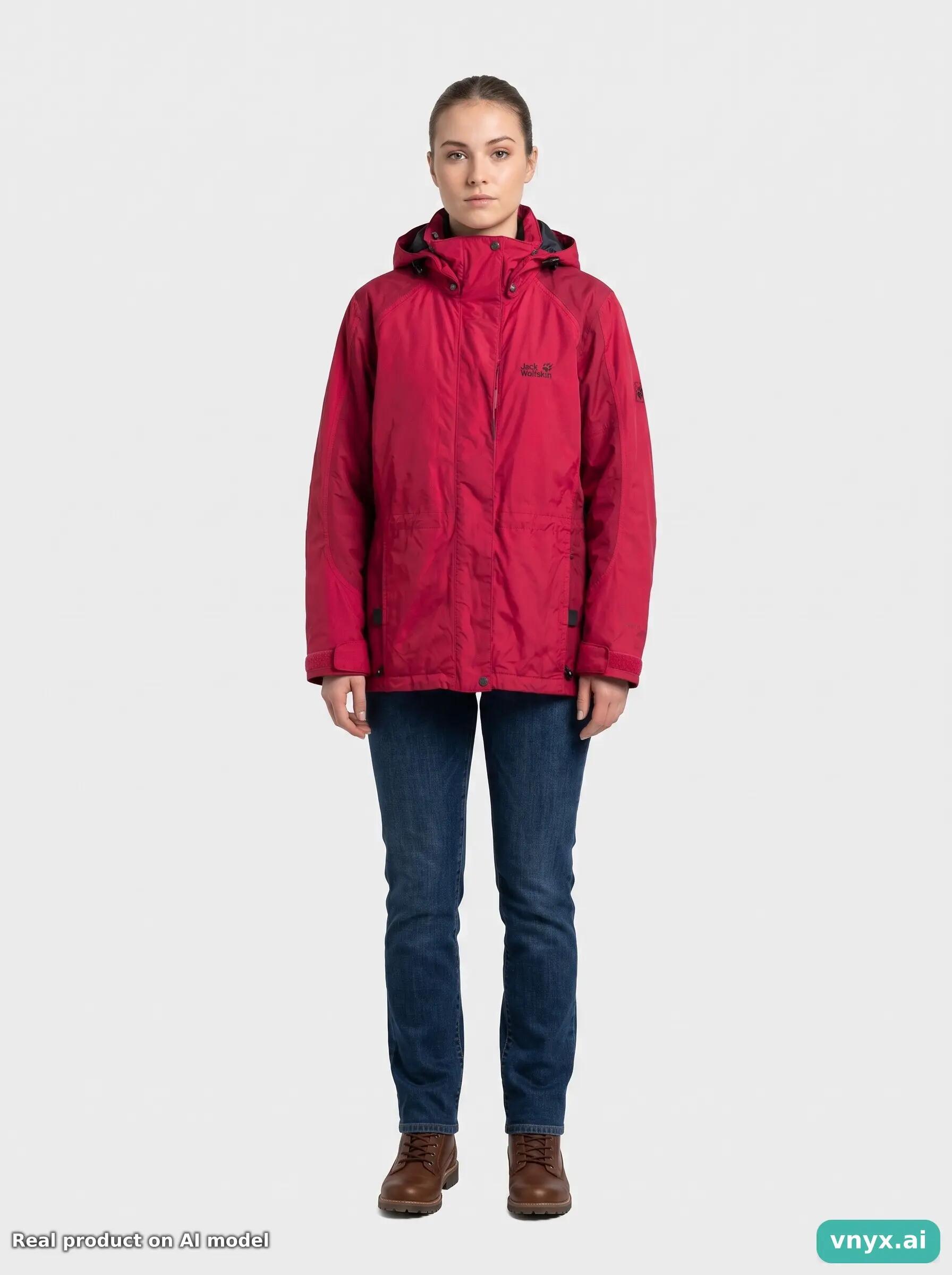 Second Life - Vintage Jack Wolfskin Red Outdoor Jackets Women M 5/6
