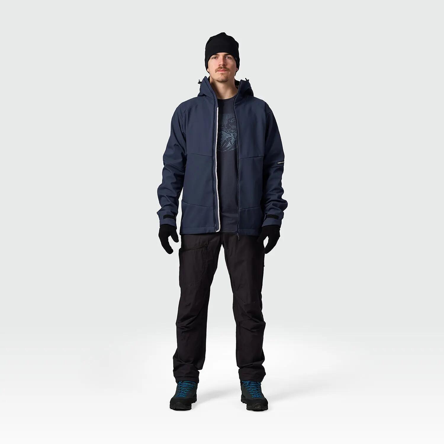 AMADEU pánská outdoorová softshellová bunda 3L s kapucí 7/8