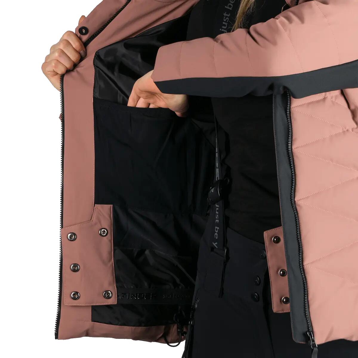 Dámská lyžařská trendy zateplená bunda s kožušinou ABIGAYLE 11/14