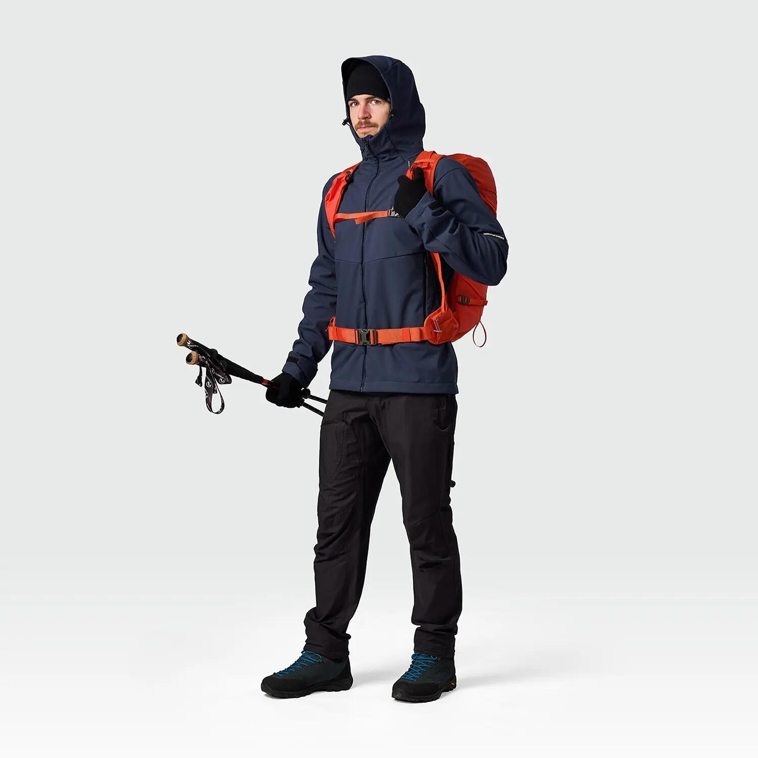 AMADEU pánská outdoorová softshellová bunda 3L s kapucí 3/8