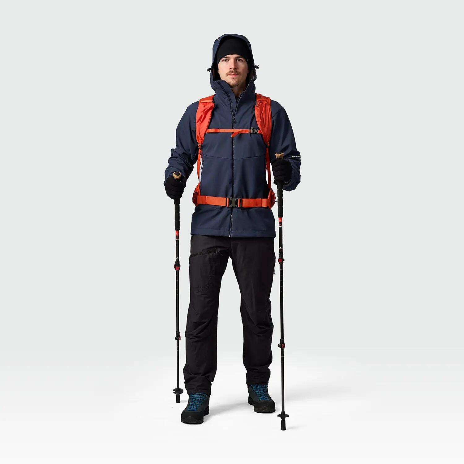AMADEU pánská outdoorová softshellová bunda 3L s kapucí 2/8