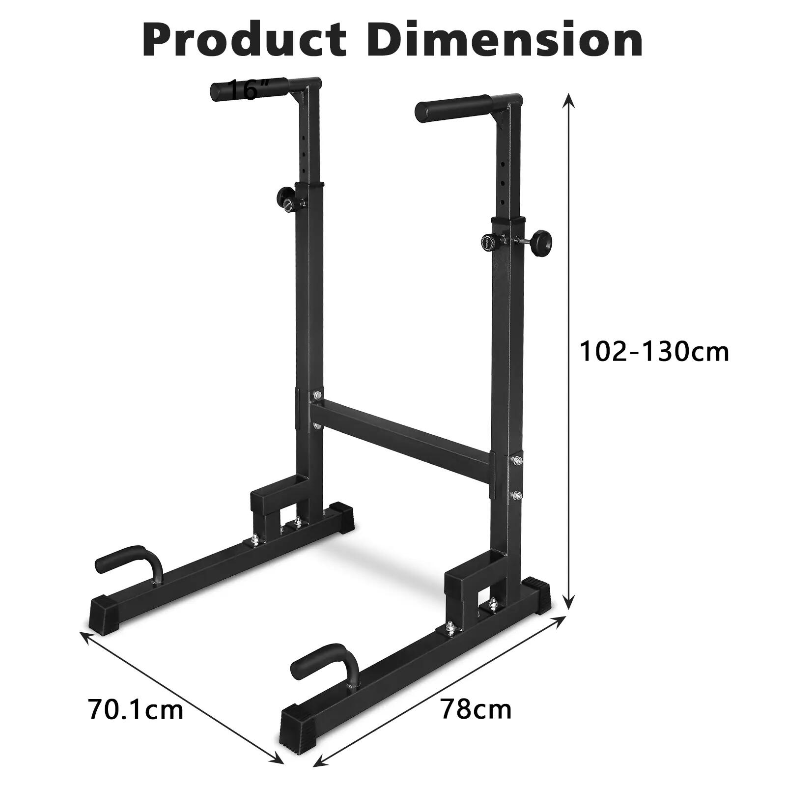 Unisexe Musculation Station de Dips Réglable Robuste Antidérapant 2/2