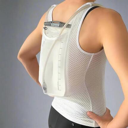 VeloToze gilet fonctionnel Hydro Vest XL blanc - gilet d'hydratation aérodynamiq