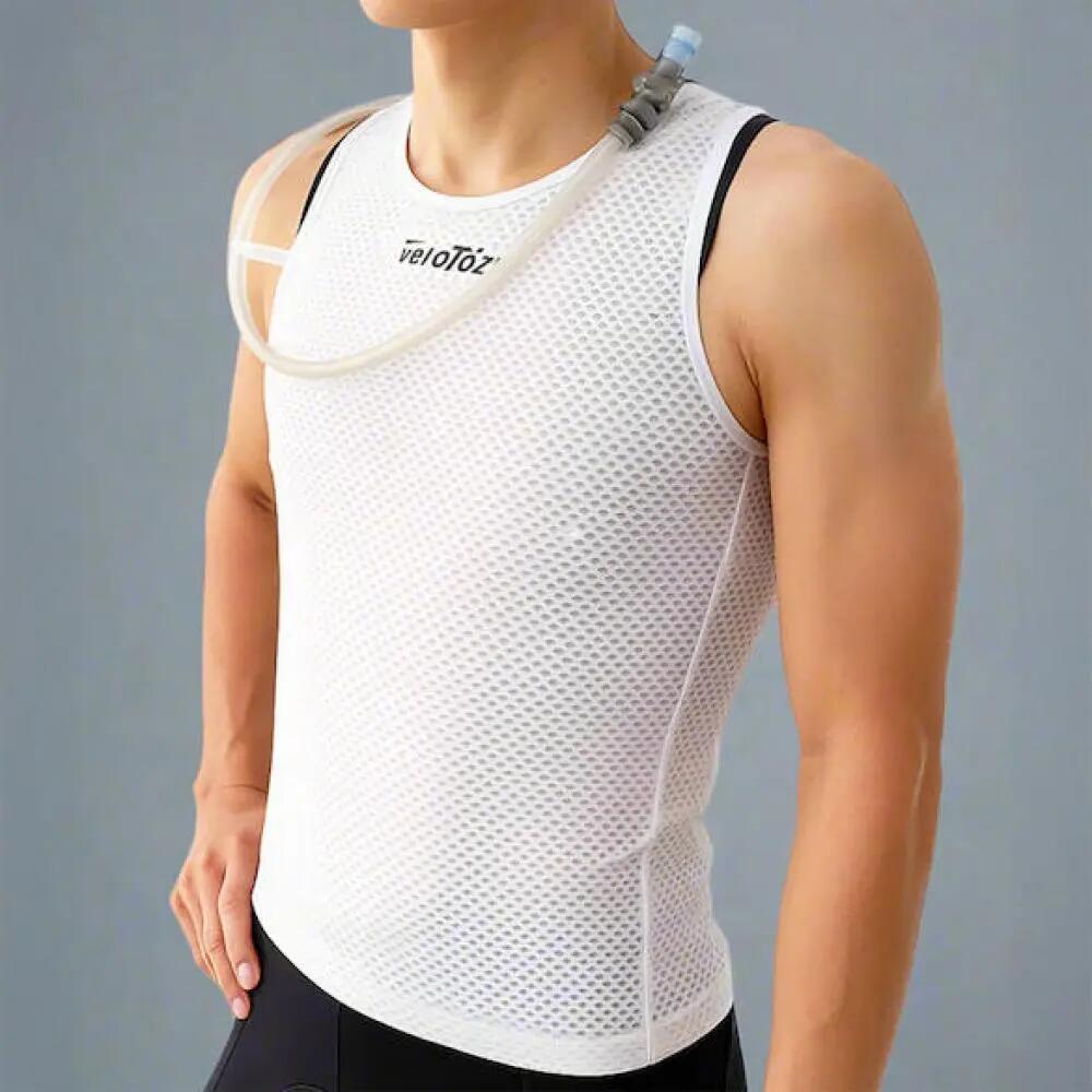 VeloToze functioneel vest Hydro Vest met drinkzak S Wit - aerodynamische Tri... 2/3