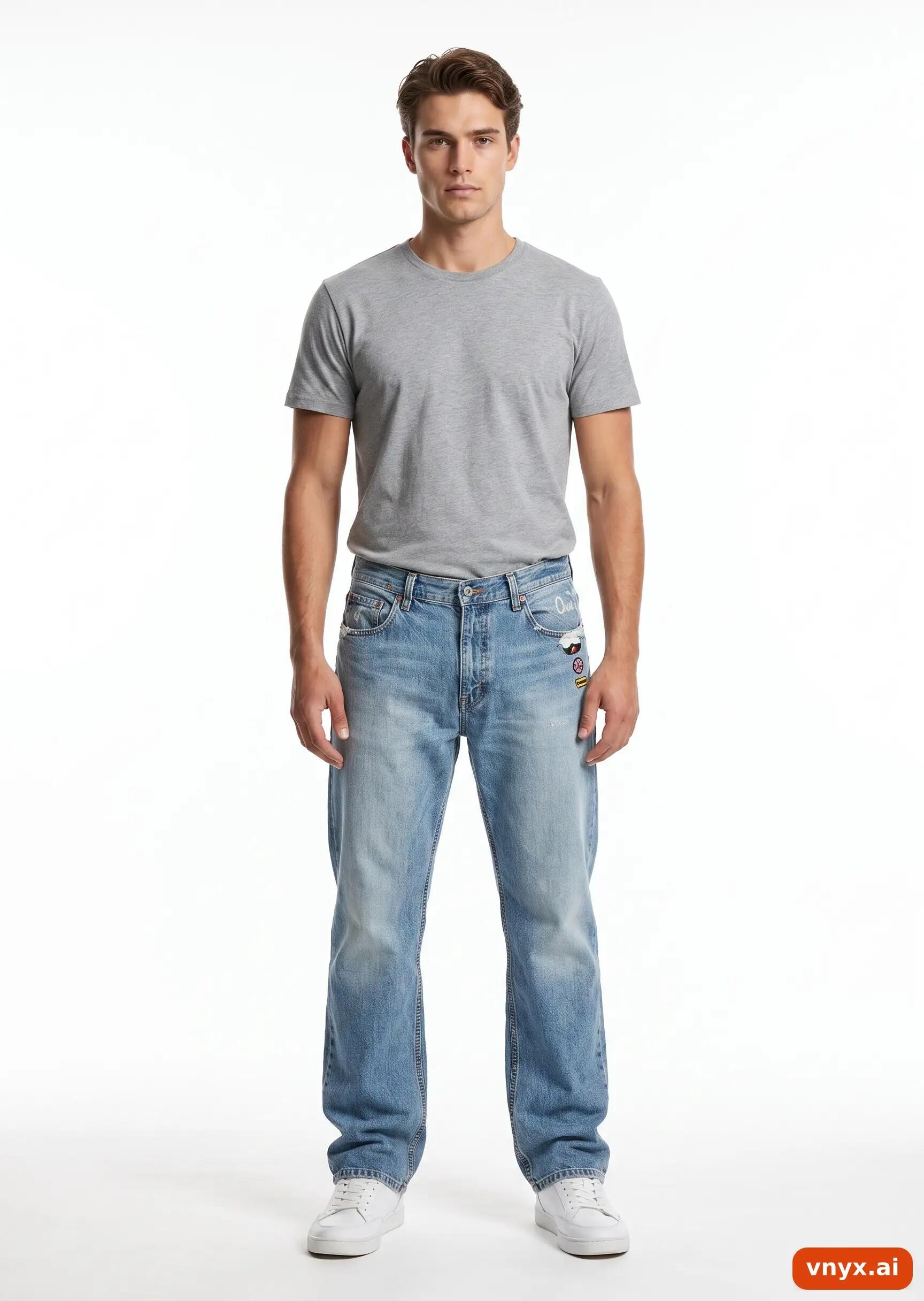 Second Life - Vintage Quiksilver Light-Blue Jeans Men W38 L35 3/6