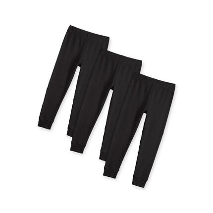 Kinder Ski lange Unterhose elastischer Bund Feinripp Gr. 122-164 3er Pack