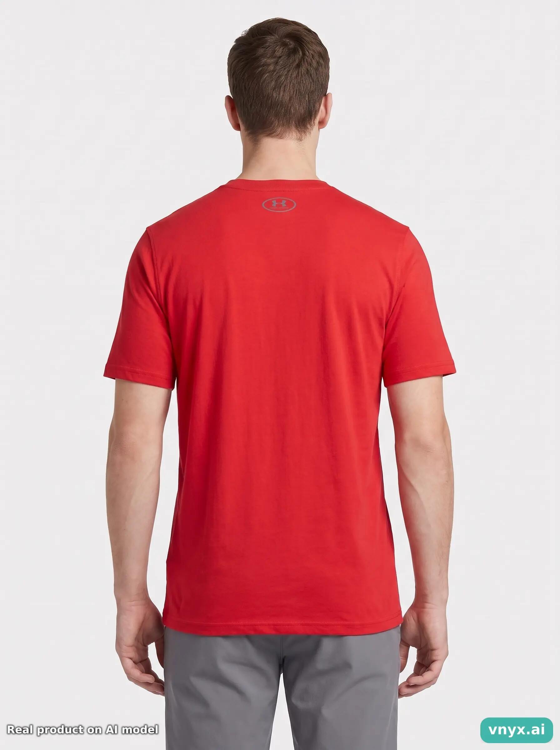 Second Life - Vintage Under Armour Vivid Red Sports T-Shirt Men M 2/6