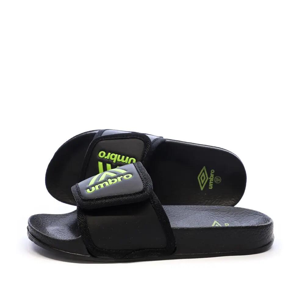 Claquettes Noires/Vert Garçon Umbro Tao 1/4