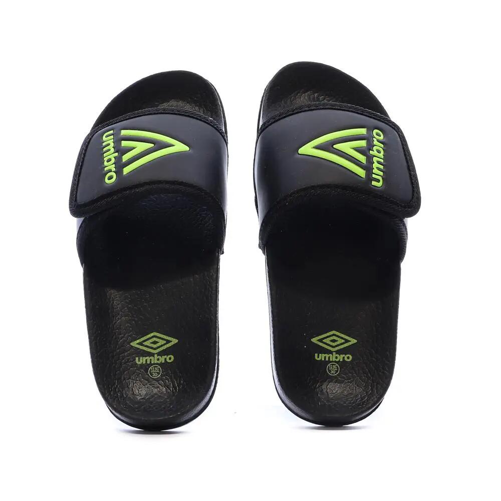 Claquettes Noires/Vert Garçon Umbro Tao 4/4