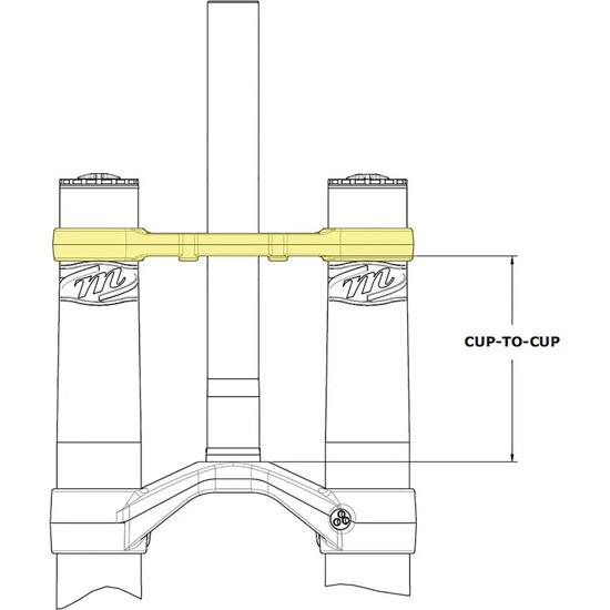 Manitou Ponte per Dorado Expert 275/29 pollici Nero - rigidità forcella precisa