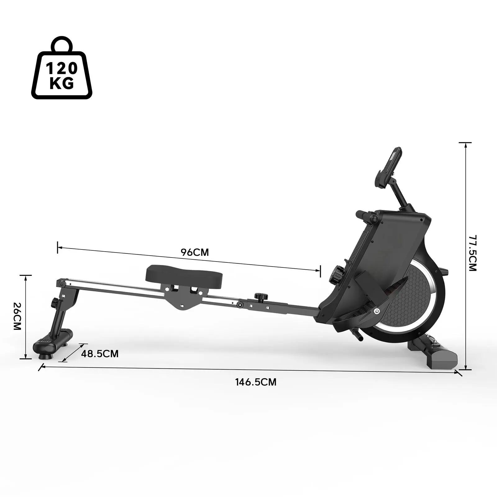 Unisex Rowing Machine Foldable Magnetic 8 Levels Home Gym 2/2
