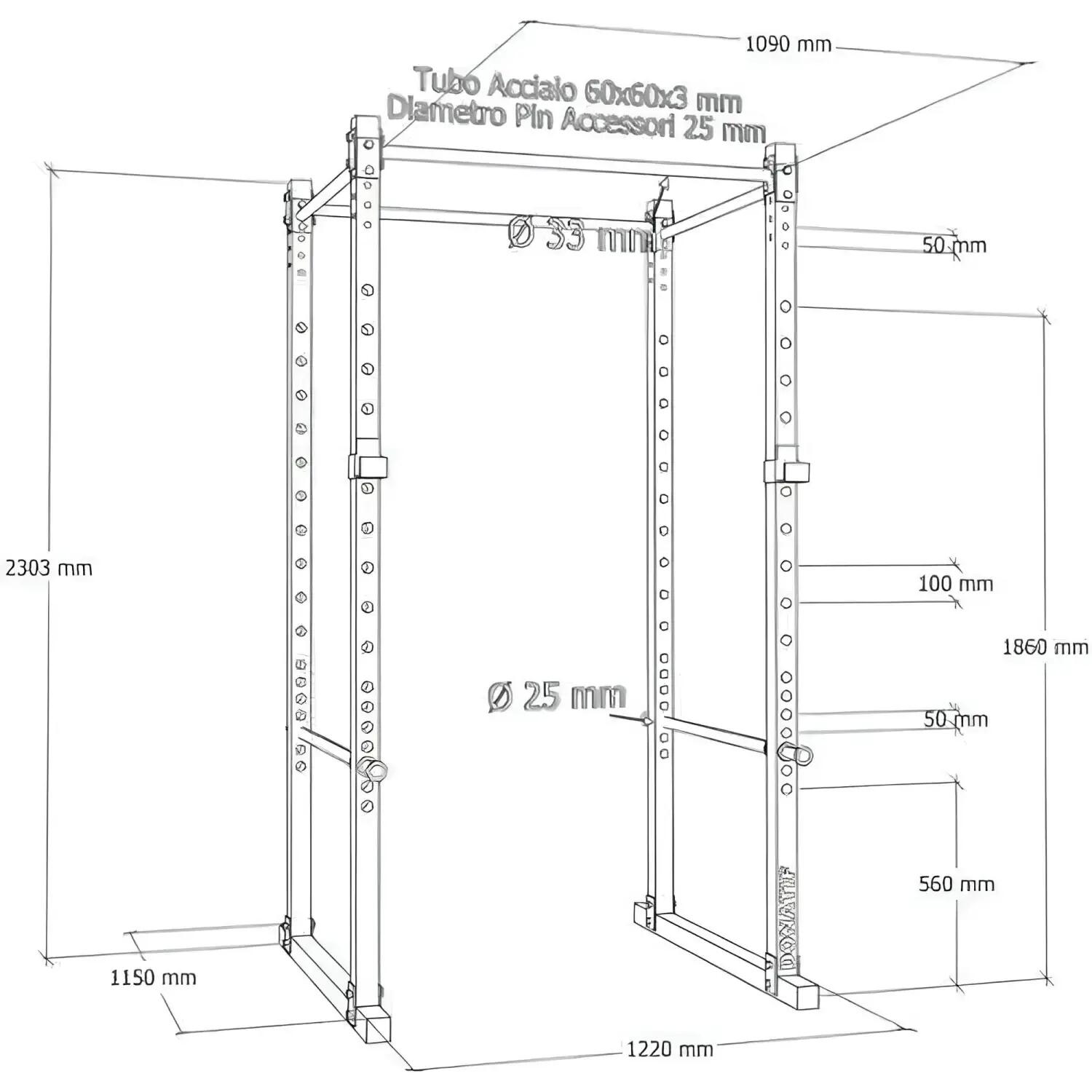 Power Cage Rack - Professionale | Realizzato su Misura 3/6