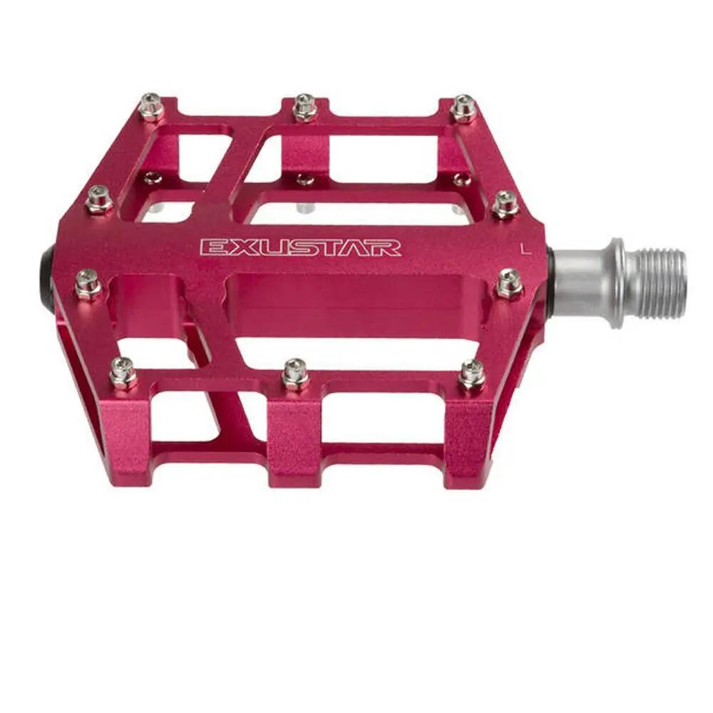 Exustar pédale plateforme VTT/BMX rouge à roulements industriels 2/2
