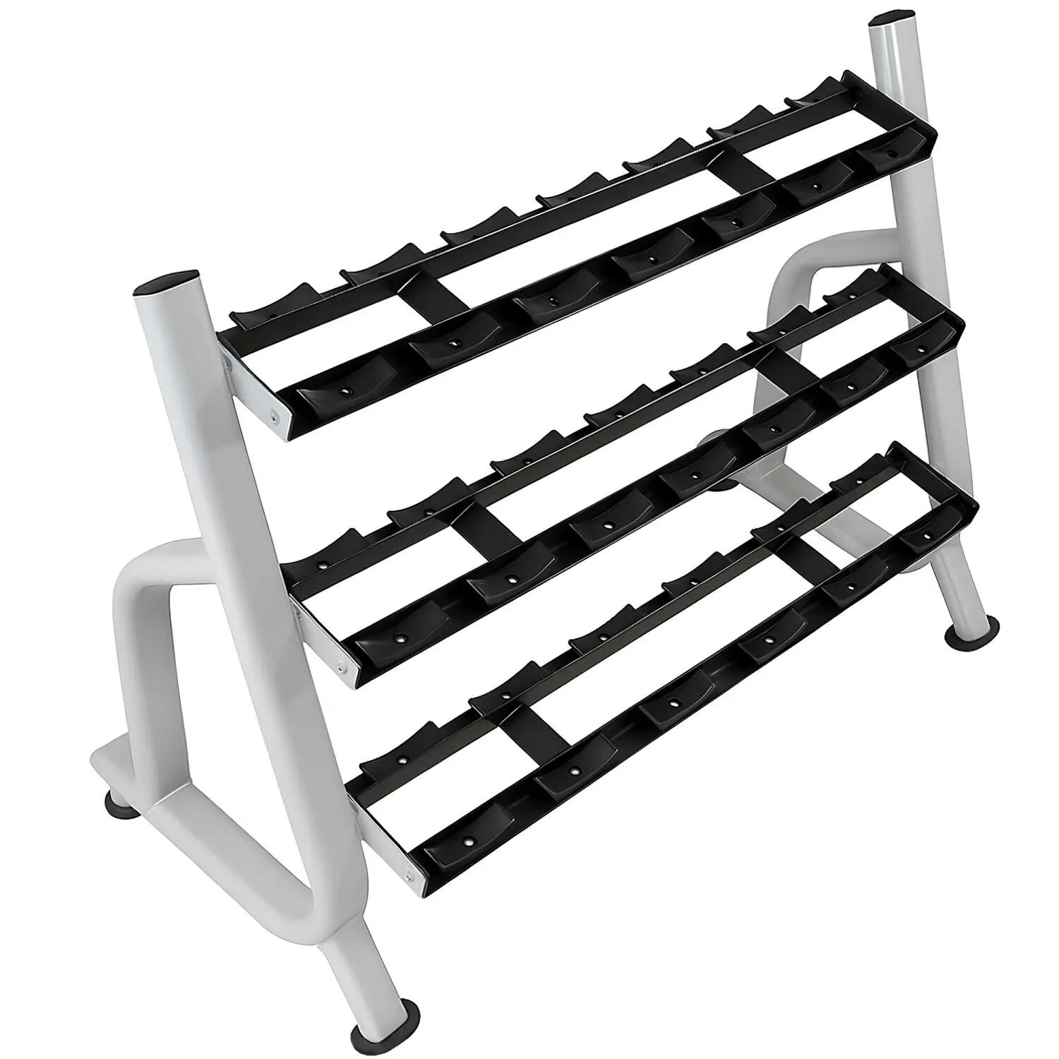 Dumbbell Rack a 3 Ripiani Professionale - PMO16 | Palestra 4/6