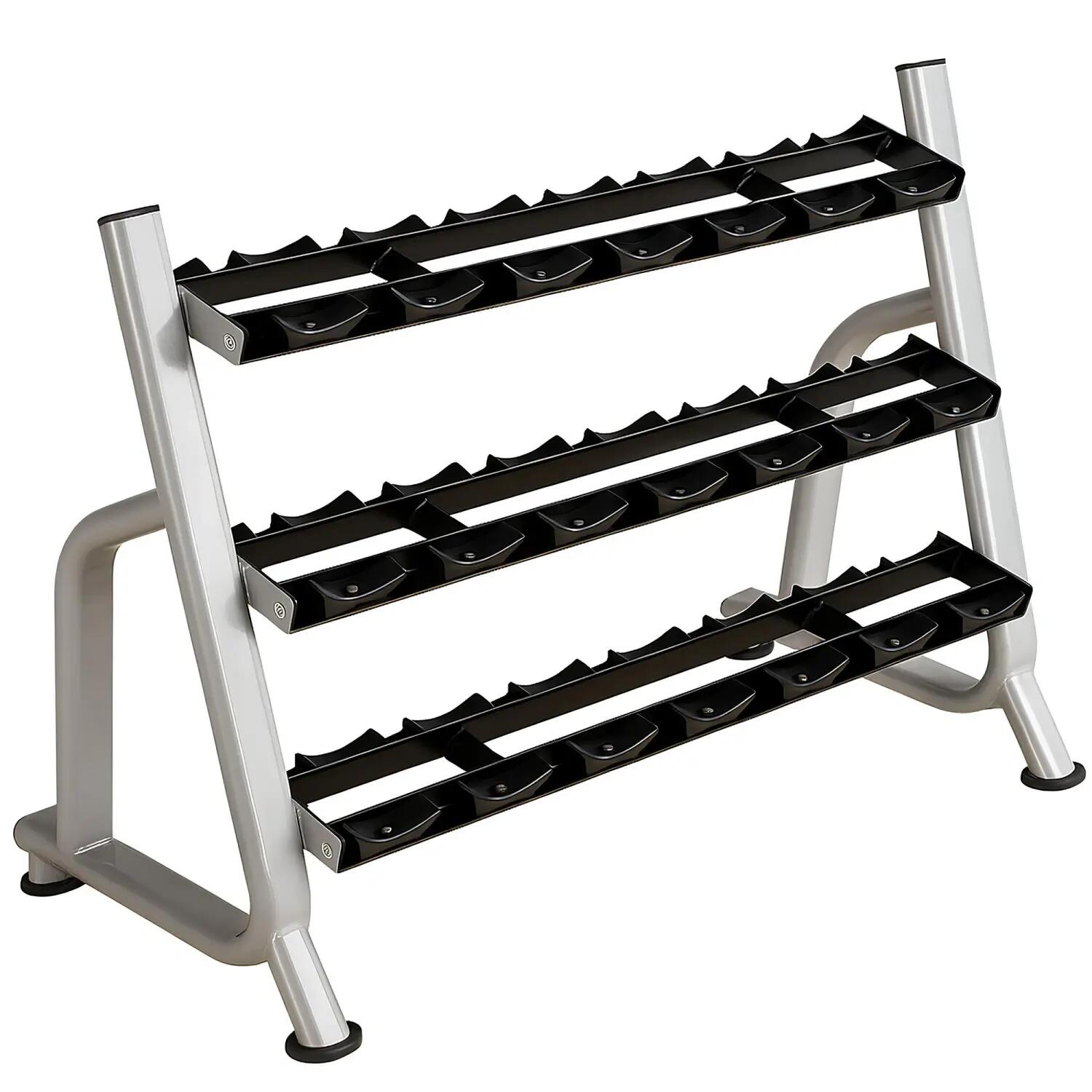 Dumbbell Rack a 3 Ripiani Professionale - PMO16 | Palestra 2/6