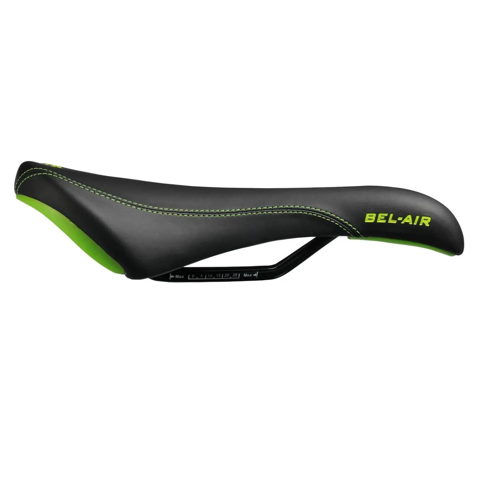 SDG Bel-Air RL Sattel, Stahl 7x7mm, black/green 2/2