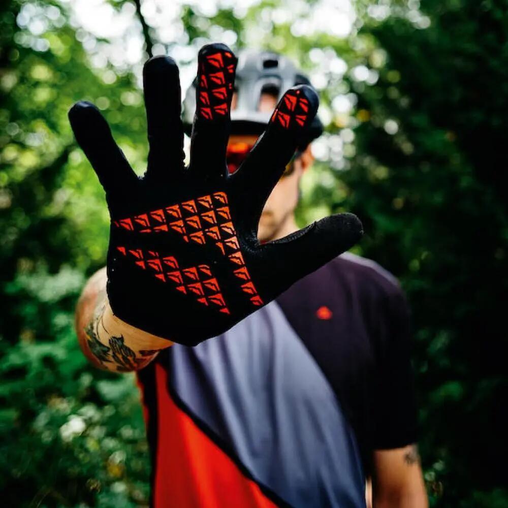 Merida Handschuhe TRAIL schwarz/rot M Schwarz/rot - atmungsaktiver MTB-Schutz 2/2