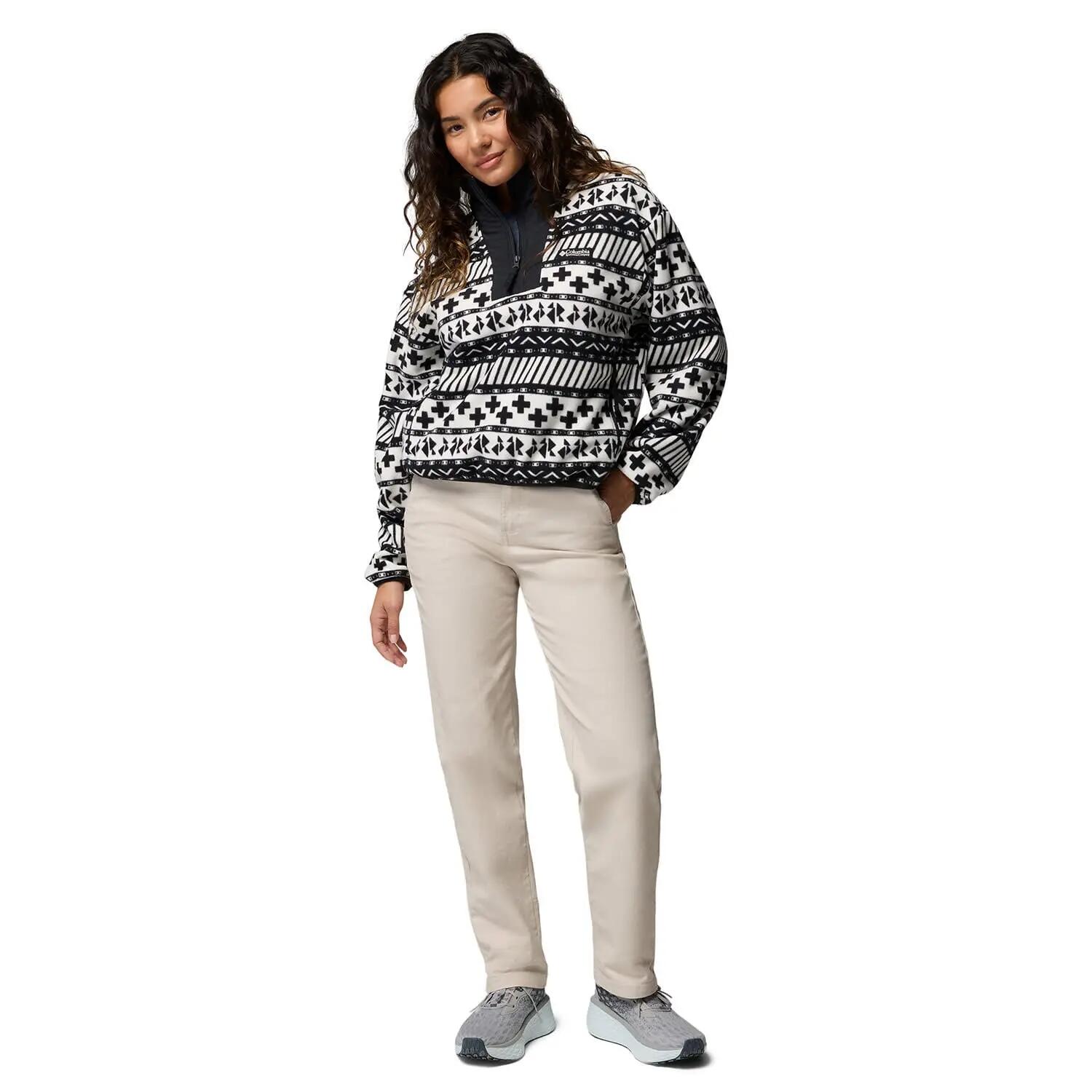 Fleece Pullover Damen - COLUMBIA Sequoia Grove™ II Printed Half Zip - Black 6/7