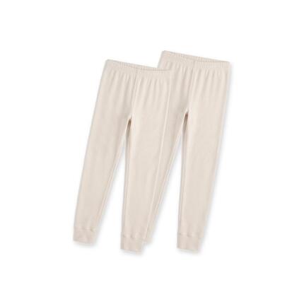 Damen Skiunterhose lange Unterhose mit Innenfleece Baumwolle Polyester 2er Pack