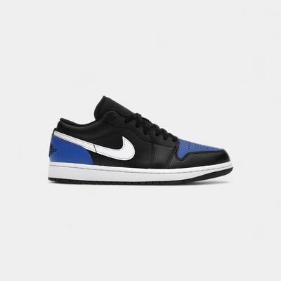Jordan 1 low black royal toe